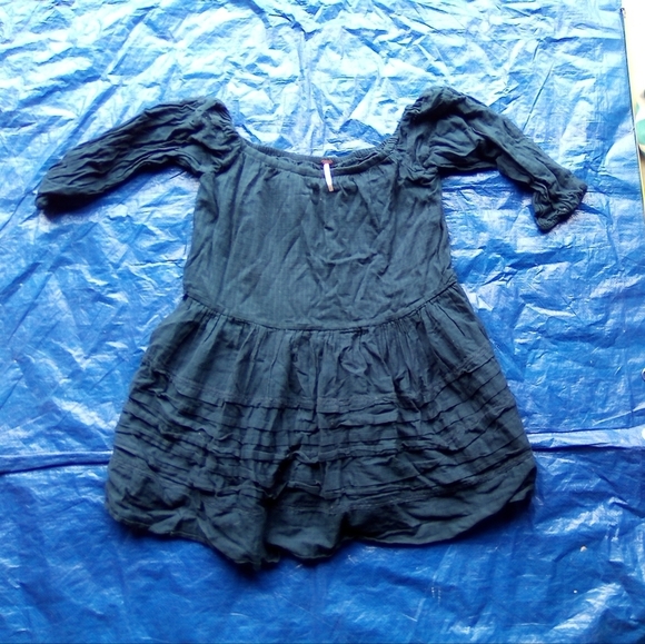 Free People Tops - Free People Elegant Navy Blue Tunic/Dress